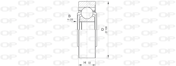 Шарнирный комплект приводной вал OPEN PARTS CVJ5423.20