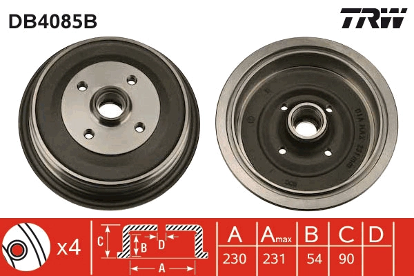 Тормозной барабан TRW DB4085B