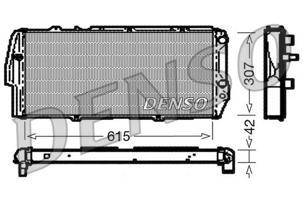 Радиатор охлаждение двигателя DENSO DRM02040