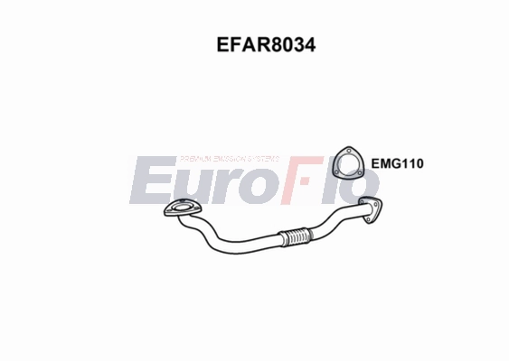 Труба выхлопного газа EUROFLO EFAR8034