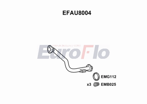 Труба выхлопного газа EUROFLO EFAU8004