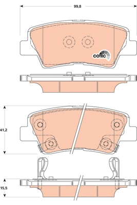 Комплект тормозных колодок дисковый тормоз dtec cotec TRW GDB3494DT