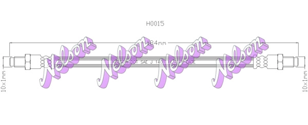 Тормозной шланг KAWE H0015