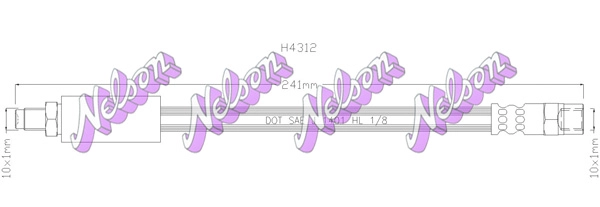 Тормозной шланг KAWE H4312