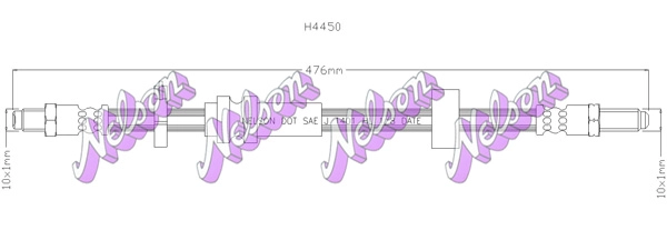 Тормозной шланг KAWE H4450