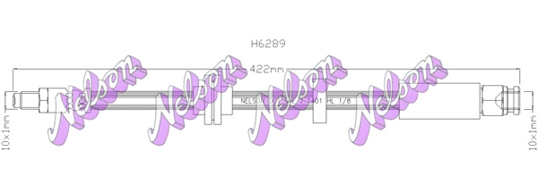 Тормозной шланг KAWE H6289