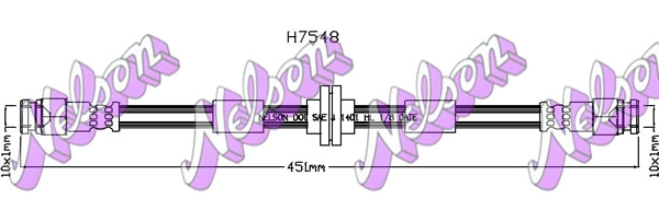 Тормозной шланг KAWE H7548