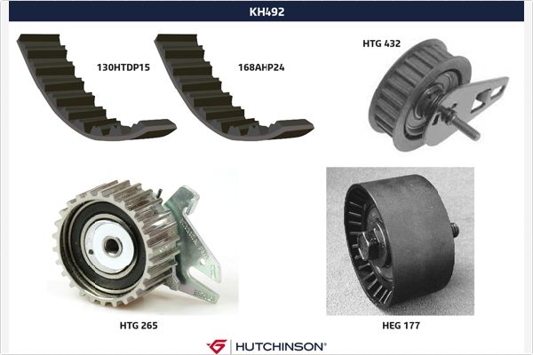 Комплект ремня грм HUTCHINSON KH 492