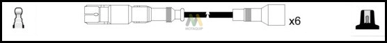 Комплект проводов зажигания MOTAQUIP LDRL1146