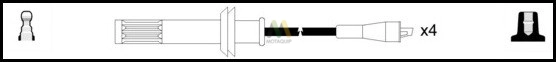 Комплект проводов зажигания MOTAQUIP LDRL1294