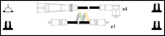 Комплект проводов зажигания MOTAQUIP LDRL1366