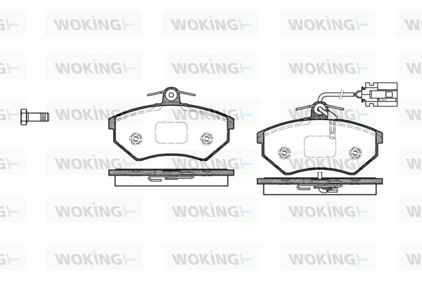 Комплект тормозных колодок дисковый тормоз WOKING P0343.82