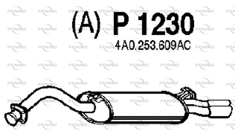 Глушитель выхлопных газов конечный FENNO P1230
