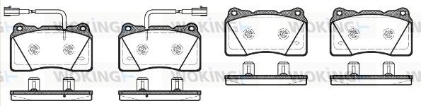 Комплект тормозных колодок дисковый тормоз WOKING P7663.12