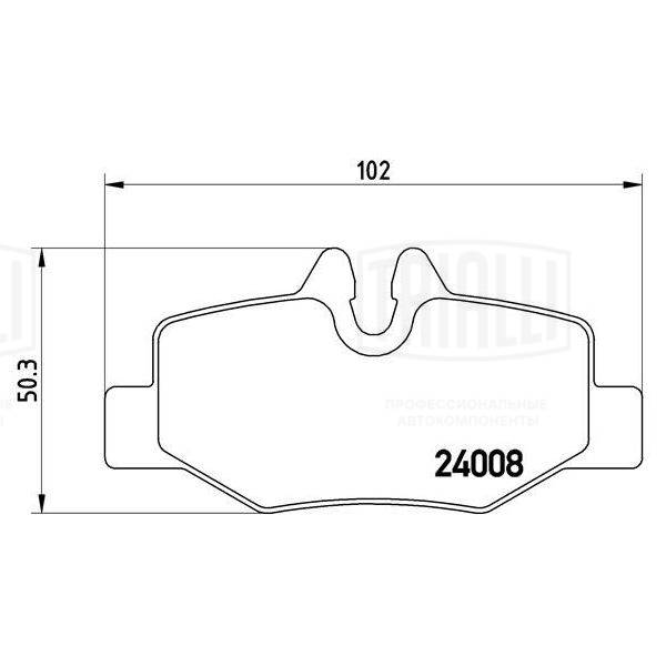 Комплект тормозных колодок дисковый тормоз TRIALLI PF 4066