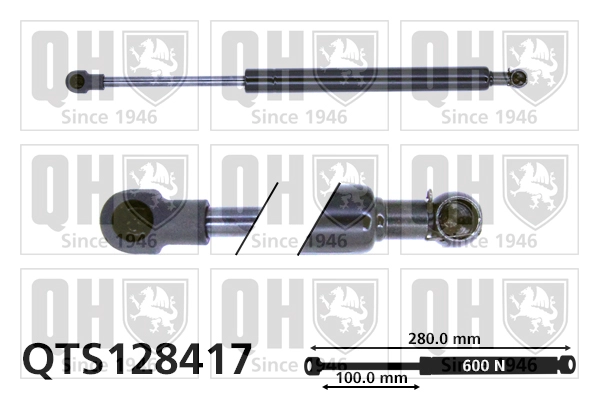 Газовая пружина крышка багажник QUINTON HAZELL QTS128417