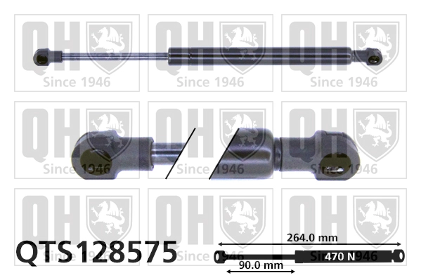 Газовая пружина крышка багажник QUINTON HAZELL QTS128575
