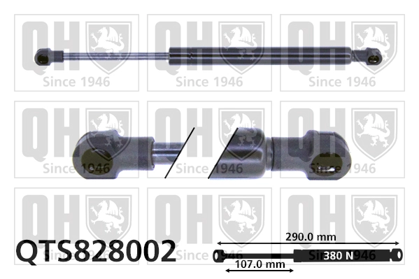 Газовая пружина крышка багажник QUINTON HAZELL QTS828002