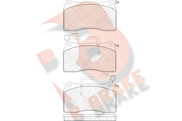 Комплект тормозных колодок дисковый тормоз R BRAKE RB1279