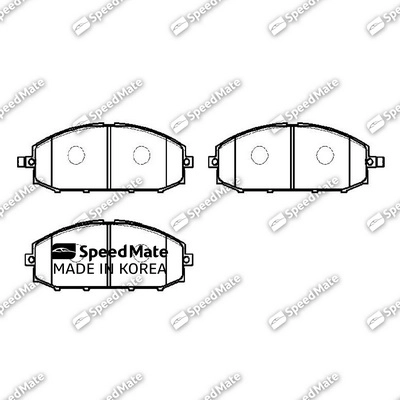 Комплект тормозных колодок дисковый тормоз SPEEDMATE SM-BPJ510