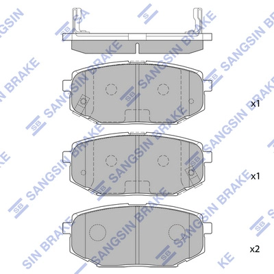 Комплект тормозных колодок дисковый тормоз HI-Q SP1185