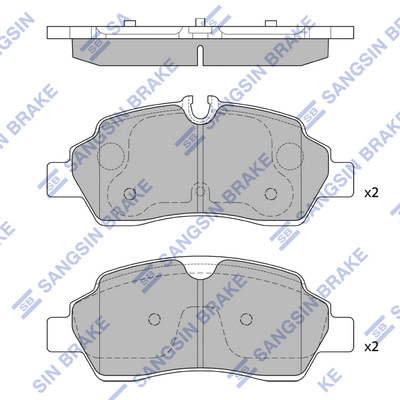 Комплект тормозных колодок дисковый тормоз HI-Q SP2598