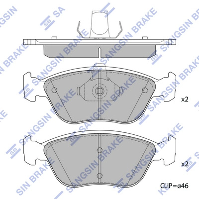 Комплект тормозных колодок дисковый тормоз HI-Q SP4256