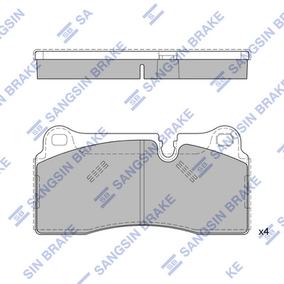 Комплект тормозных колодок дисковый тормоз HI-Q SP4541