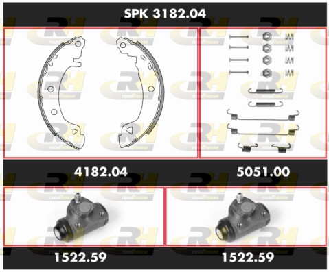Комплект тормозов барабанный тормозной механизм super precision kit ROADHOUSE SPK 3182.04