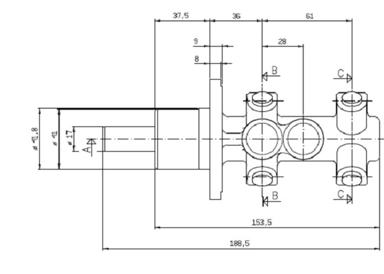 Главный тормозной цилиндр MOTAQUIP VMC188
