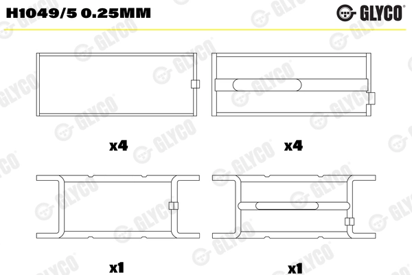 Комплект подшипников коленчатого вала WILMINK GROUP WG1093873