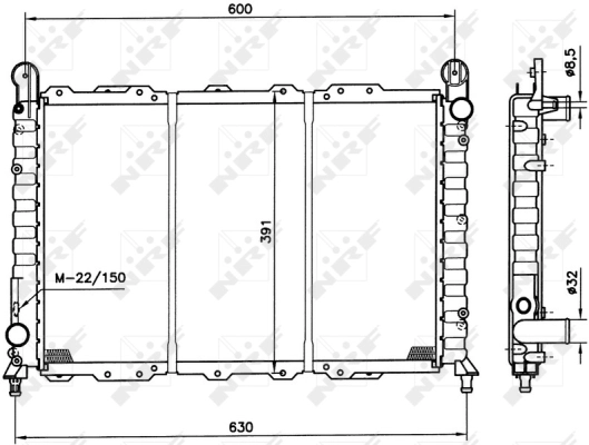 Радиатор охлаждение двигателя WILMINK GROUP WG1723597