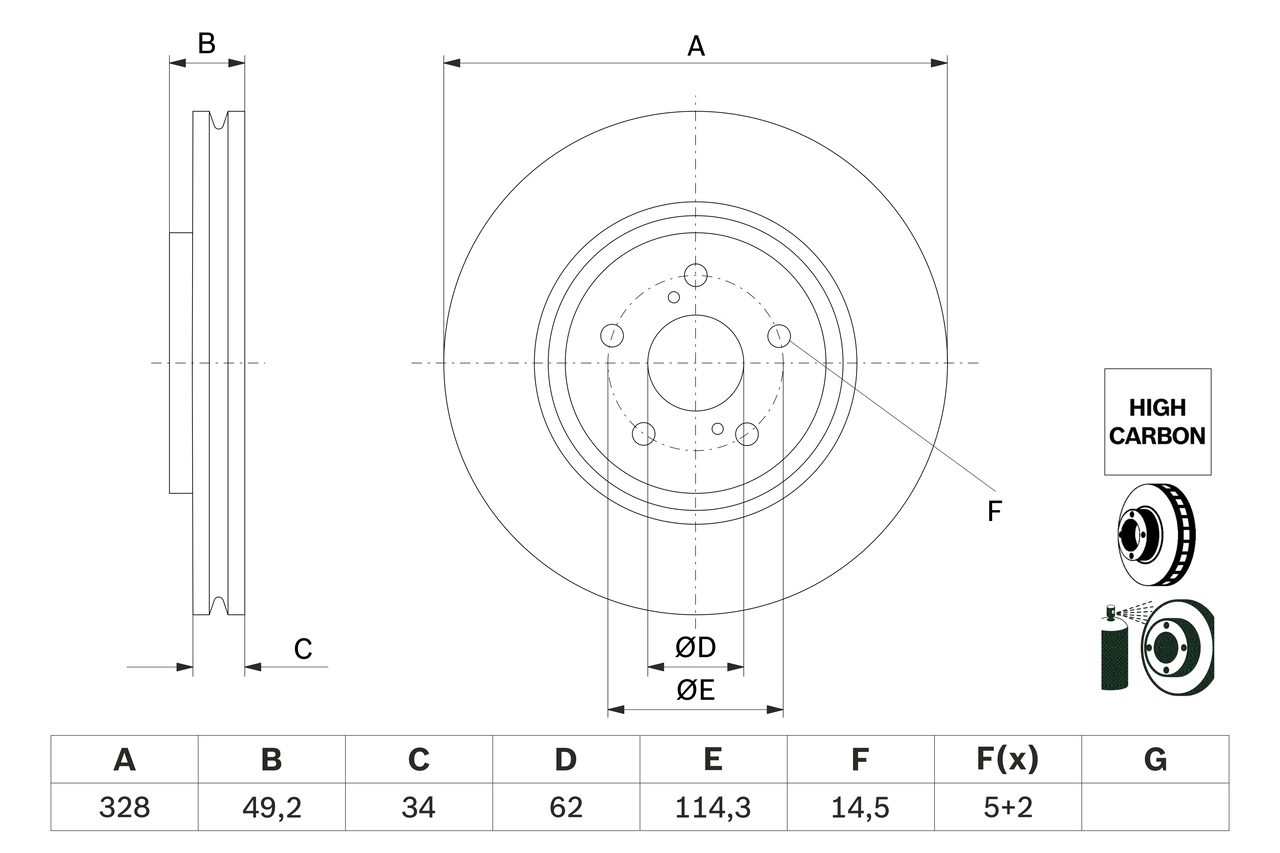 Тормозной диск BOSCH 0 986 479 H04