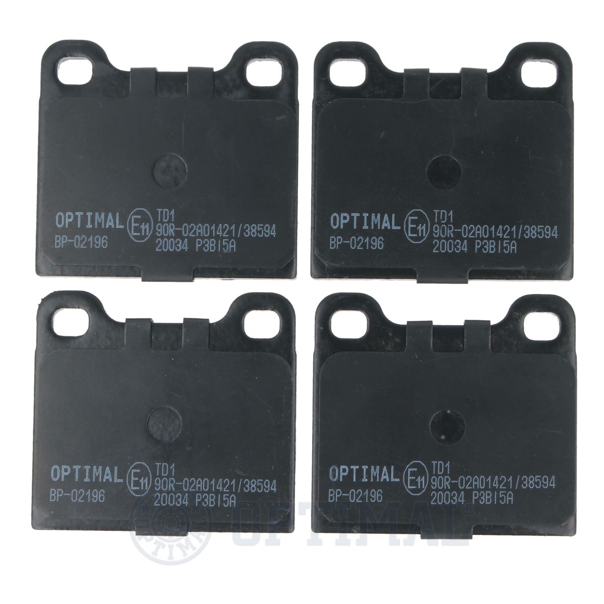 Комплект тормозных колодок дисковый тормоз OPTIMAL BP-02196