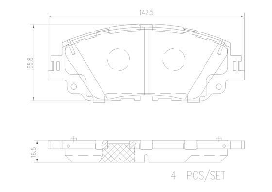 Комплект тормозных колодок дисковый тормоз prime line - ceramic BREMBO P83172N