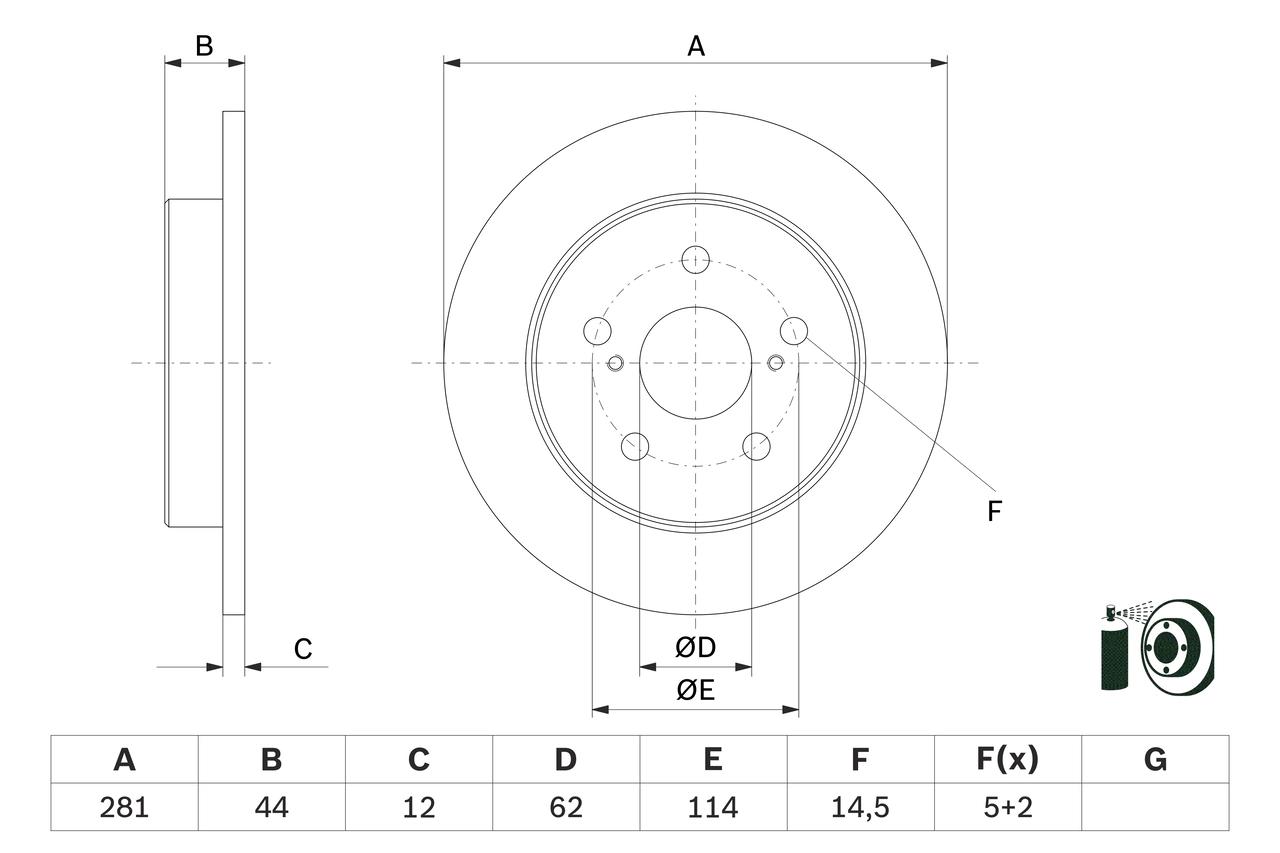 Тормозной диск BOSCH 0 986 479 E91