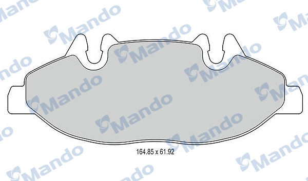 Комплект тормозных колодок дисковый тормоз MANDO MBF015208