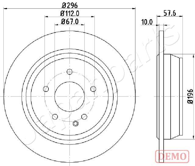 Тормозной диск JAPANPARTS DP-0532C