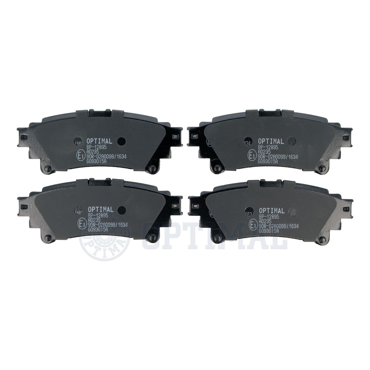 Комплект тормозных колодок дисковый тормоз OPTIMAL BP-12895