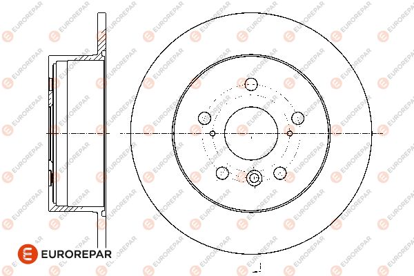 Тормозной диск EUROREPAR 1667866180