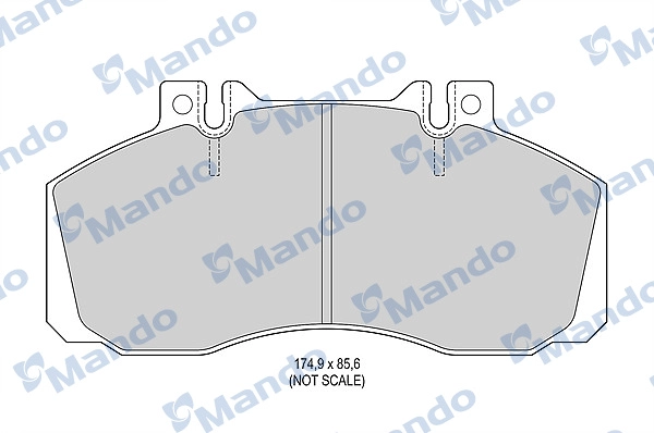 Комплект тормозных колодок дисковый тормоз MANDO MBF015049