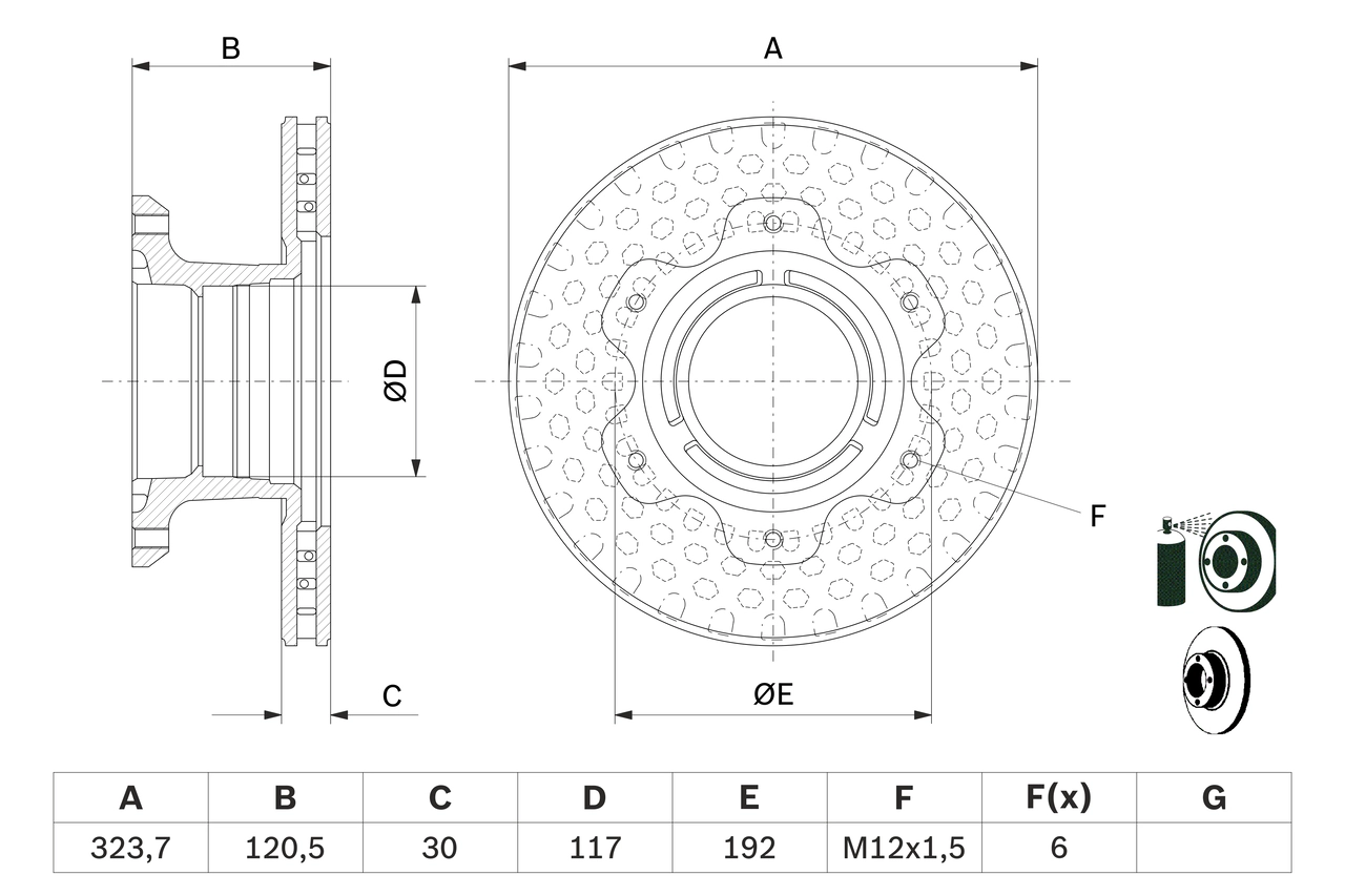 Тормозной диск BOSCH 0 986 479 E48