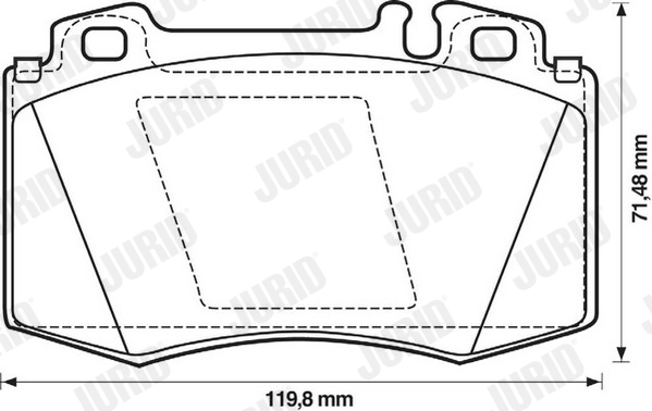 Комплект тормозных колодок дисковый тормоз jurid white low dust JURID 571961JC