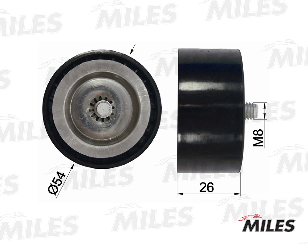 Паразитный / ведущий ролик поликлиновой ремень MILES AG03064