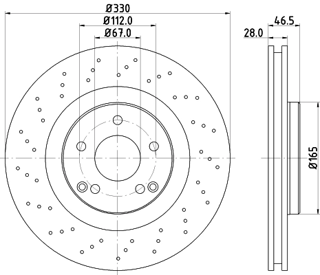 Тормозной диск pro high carbon HELLA/BEHR/PAGID 8DD 355 127-911