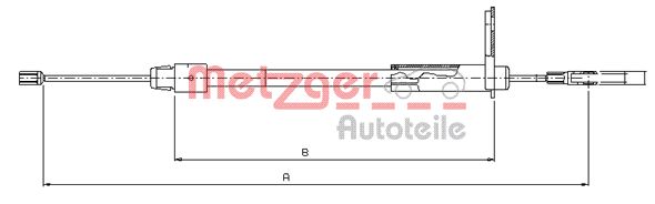 Тросик cтояночный тормоз METZGER 10.9434