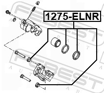 Ремкомплект тормозной суппорт FEBEST 1275-ELNR