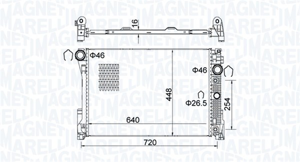 Радиатор охлаждение двигателя MAGNETI MARELLI 350213163300