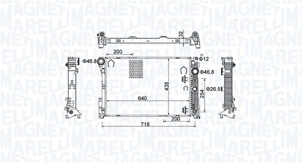 Радиатор охлаждение двигателя MAGNETI MARELLI 350213159800