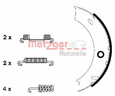 Комплект тормозных колодок стояночная тормозная система greenparts METZGER KR 956